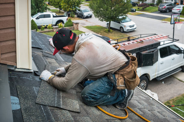 Professional Emergency Roof Repair technician working in Leon, WV